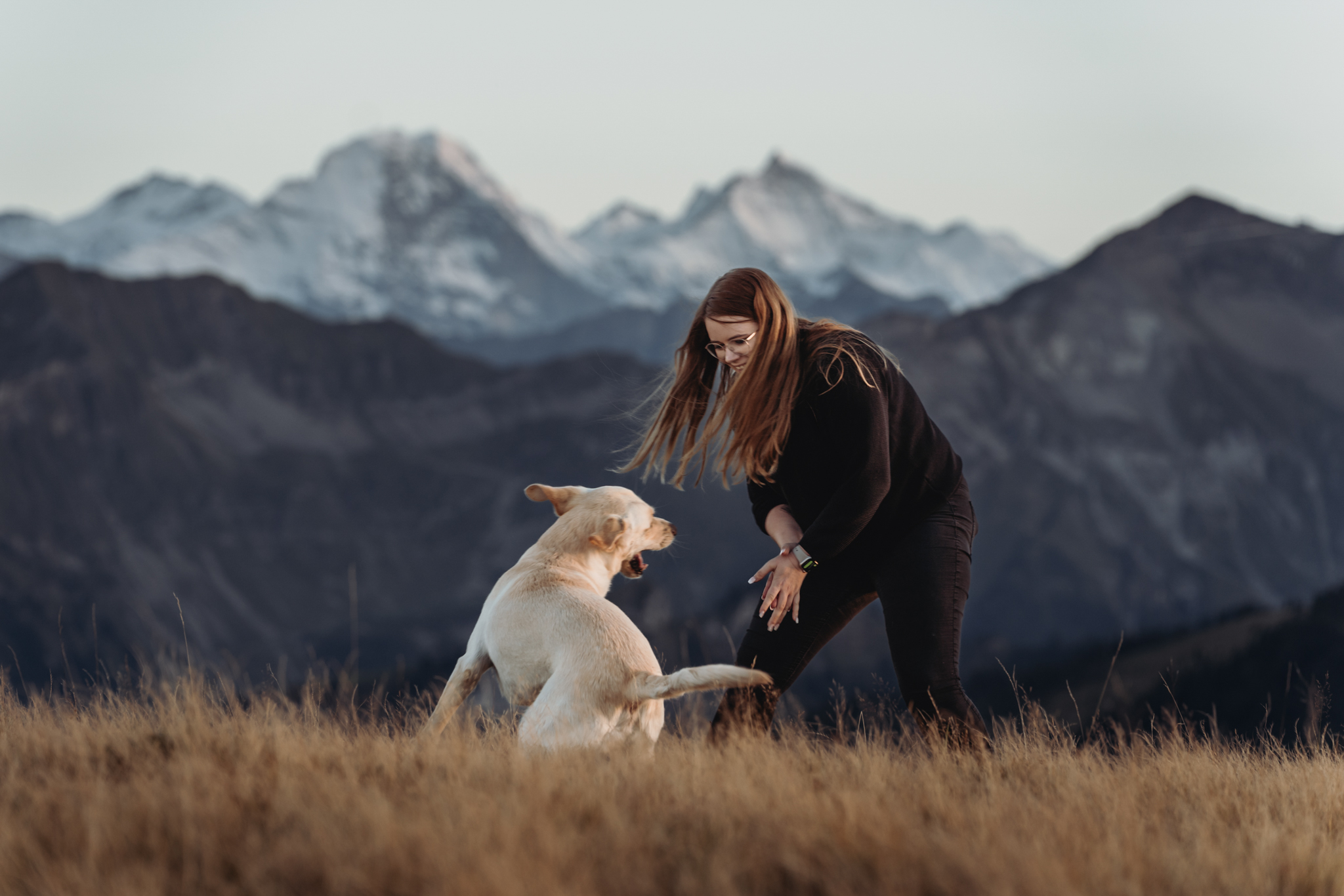 Hundeshooting in den Bergen