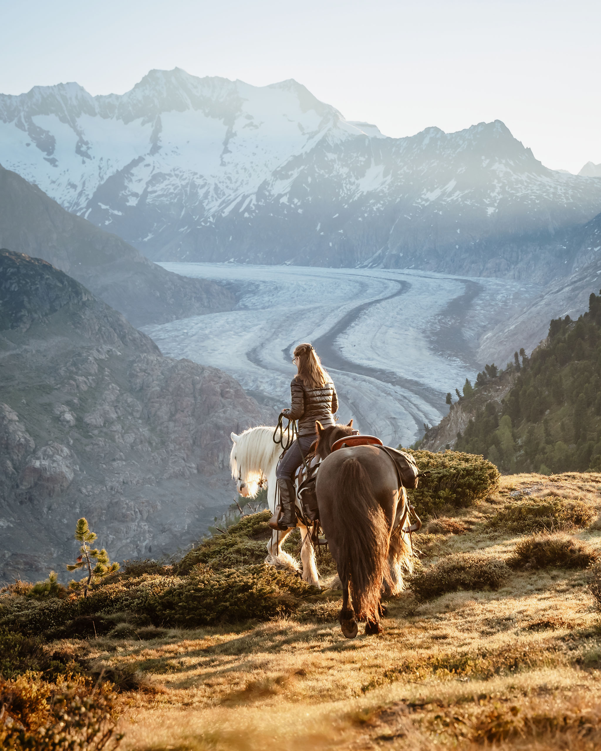Outdoorerlebnis beim Wanderreiten - Wallis